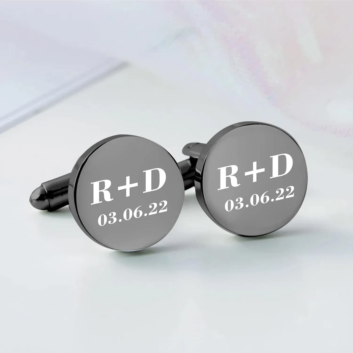 Personalized Cufflinks for Men,Custom Mens Initial Cufflinks Name Cufflinks Cutomized Engraving Jewelry Accessories for Father Dad Brother Boyfriend Husband Wedding Birthday Gift