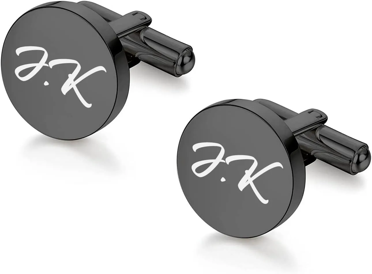 Personalized Cufflinks for Men,Custom Mens Initial Cufflinks Name Cufflinks Cutomized Engraving Jewelry Accessories for Father Dad Brother Boyfriend Husband Wedding Birthday Gift