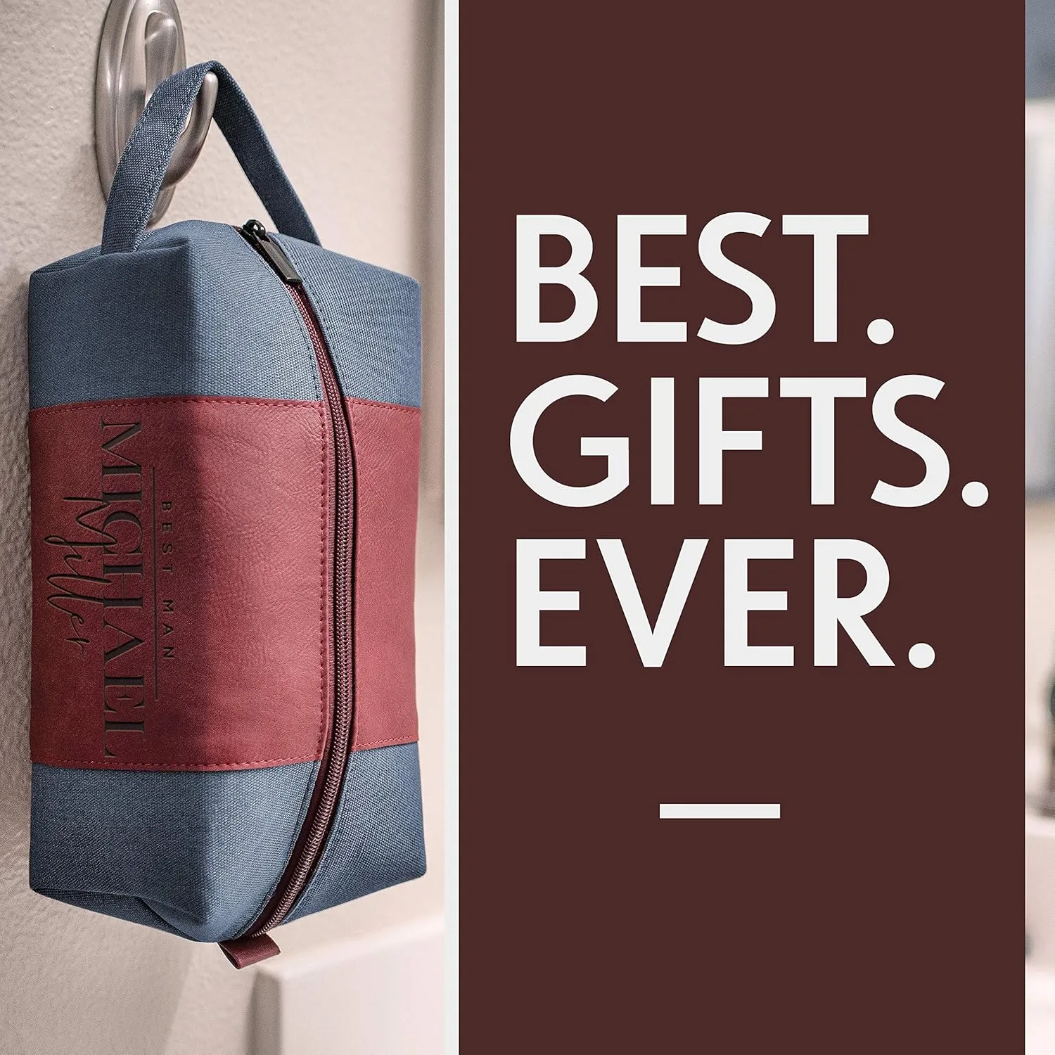 Personalized Groomsmen Gifts, Custom Men Toiletry Bags - Groomsman Gifts for Wedding