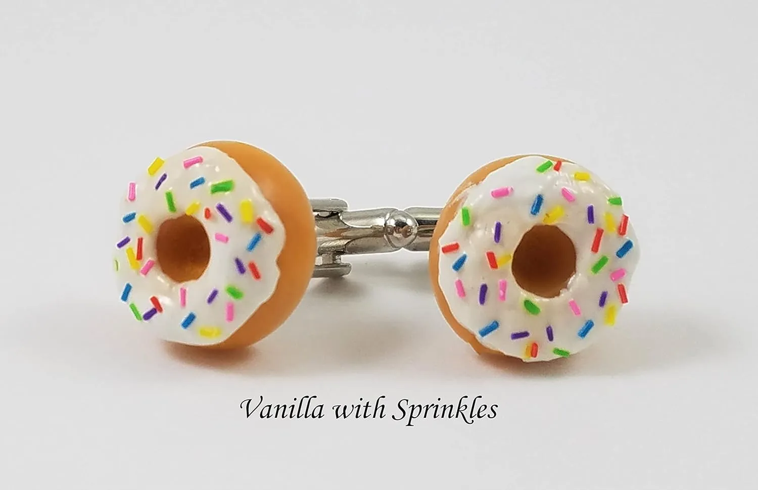 Pink Strawberry Donut Cufflinks - Customize Your Own Flavor (Cufflinks, Pink Strawberry, Standard)