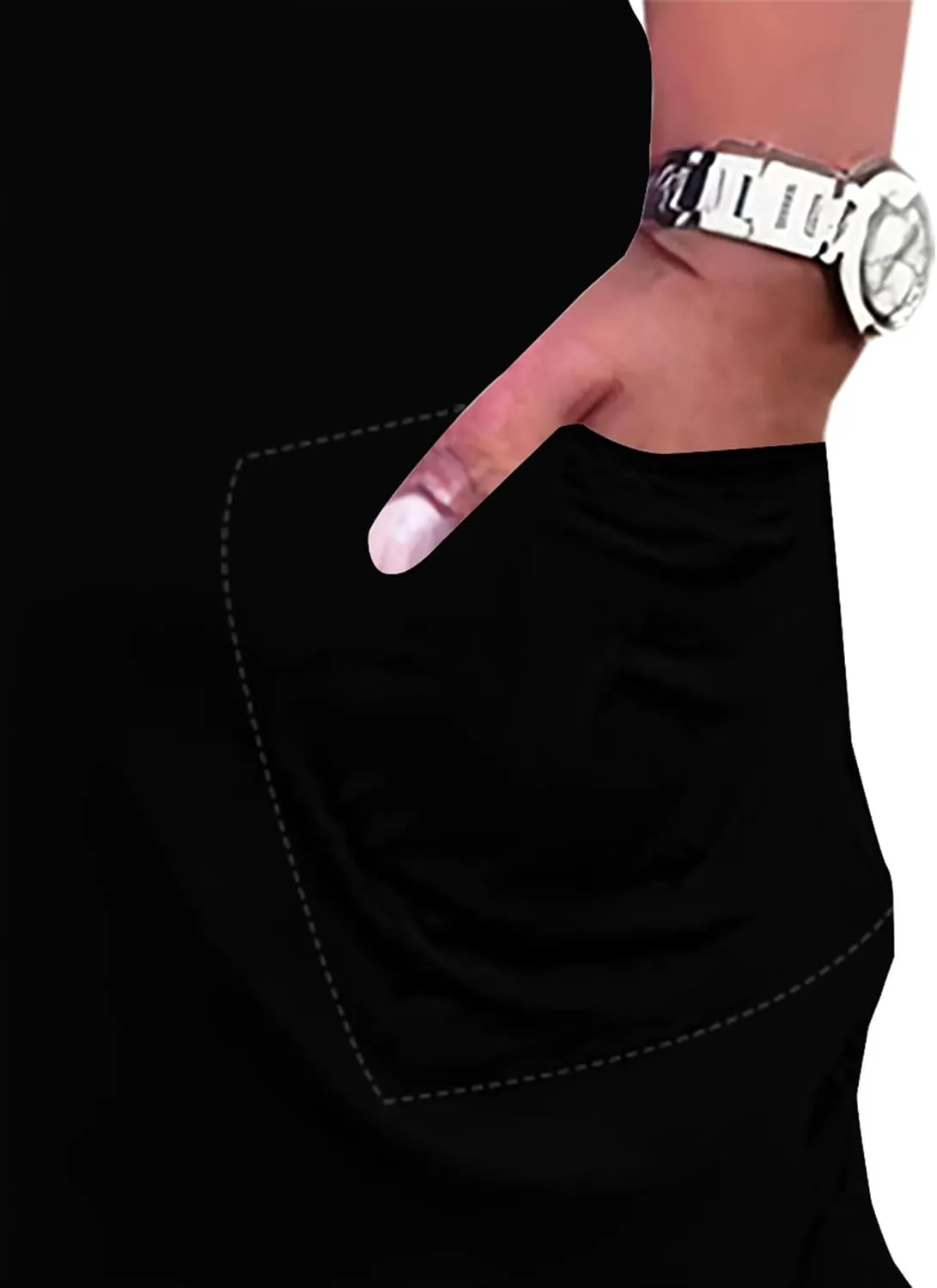 Plus Size Casual Loose Dress for Curvy Women Summer V Neck Short Sleeve T Shirt Loose Midi Dresses with Pockets