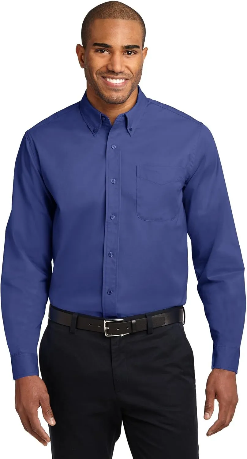 Port Authority Long Sleeve Easy Care Shirt-Mediterranean Blue S608