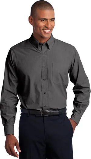 Port Authority Men's Crosshatch Easy Care Button-Down Shirt