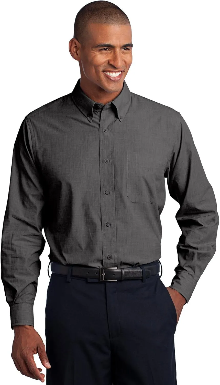 Port Authority Men's Crosshatch Easy Care Button-Down Shirt
