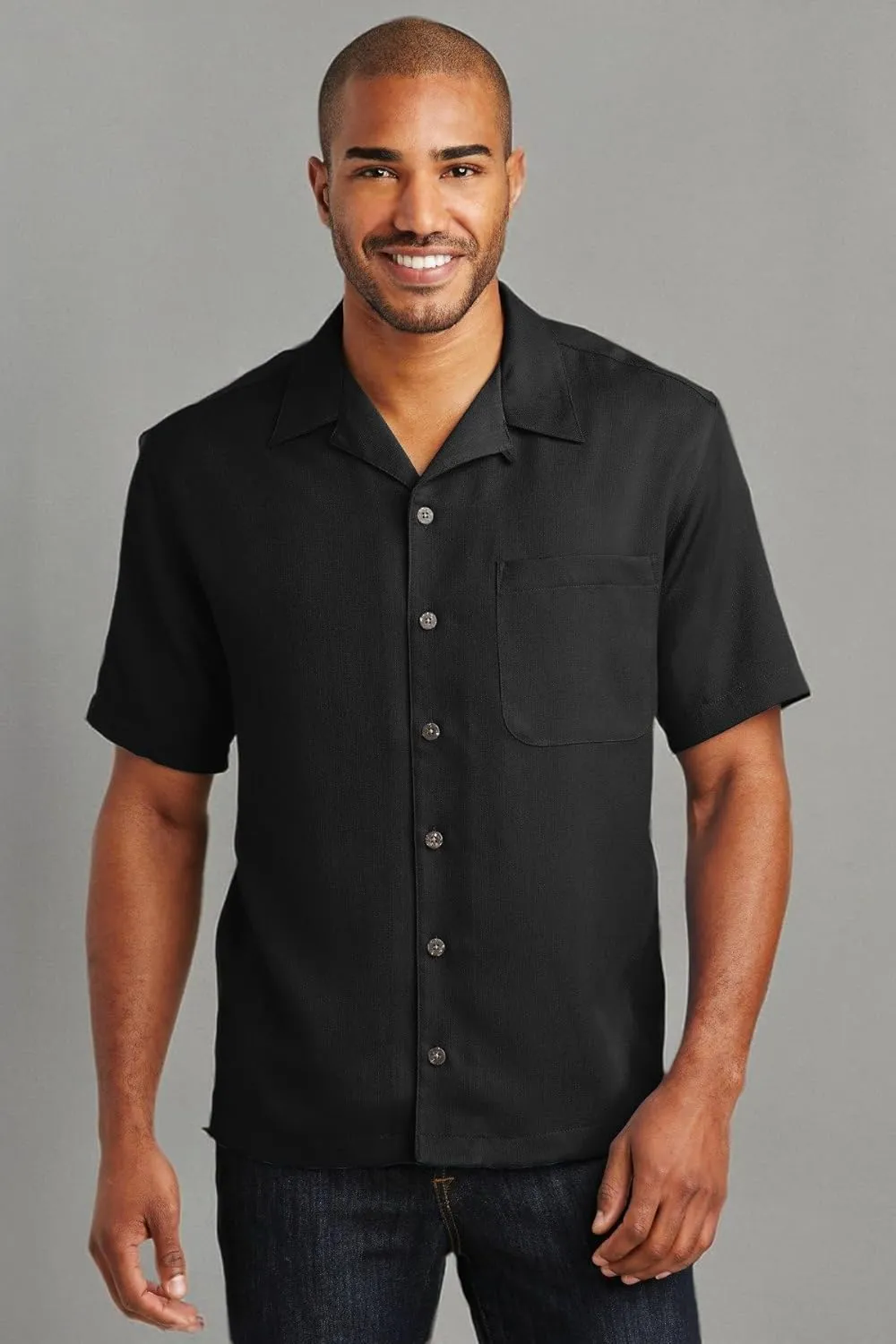 Port Authority Men's Easy Care Short Sleeve Button-Down Camp Shirt