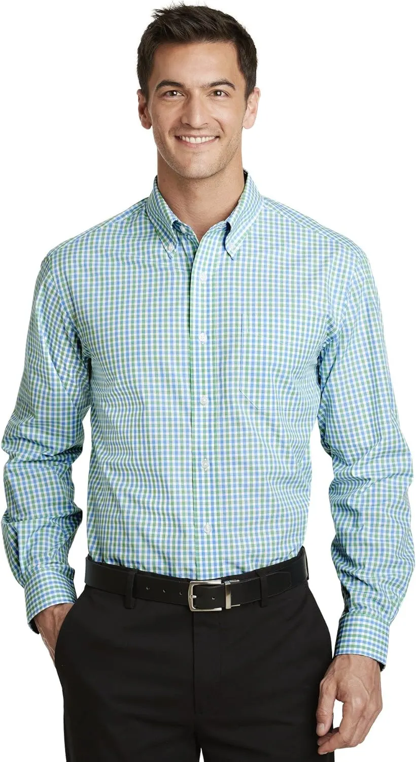 Port Authority Men's Long Sleeve Gingham Easy Care Shirt