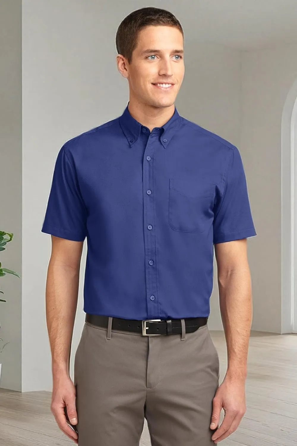 Port Authority Tall Short Sleeve Easy Care Shirt. TLS508