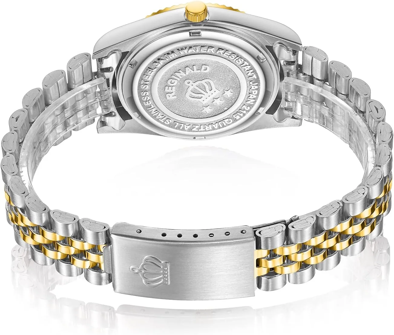 Reginald Watches for Women Fashion Watch Luminous Hands Sapphire Stainless Steel Quartz Rome Dial Gold Watches