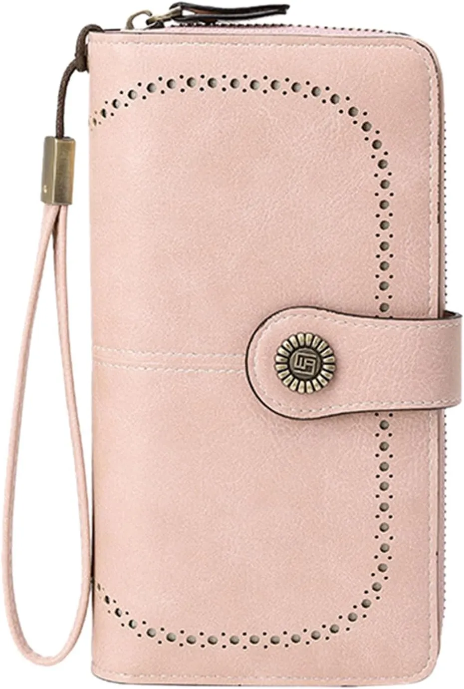 Rfid Wallet Women,2024 New Leather Wallet Women Wristlet,Large Capacity Zip Around Rfid Blocking Bifold Clutch Purses Credit Card Wallet,Travel Wallet for Ladies Girls Mom Women