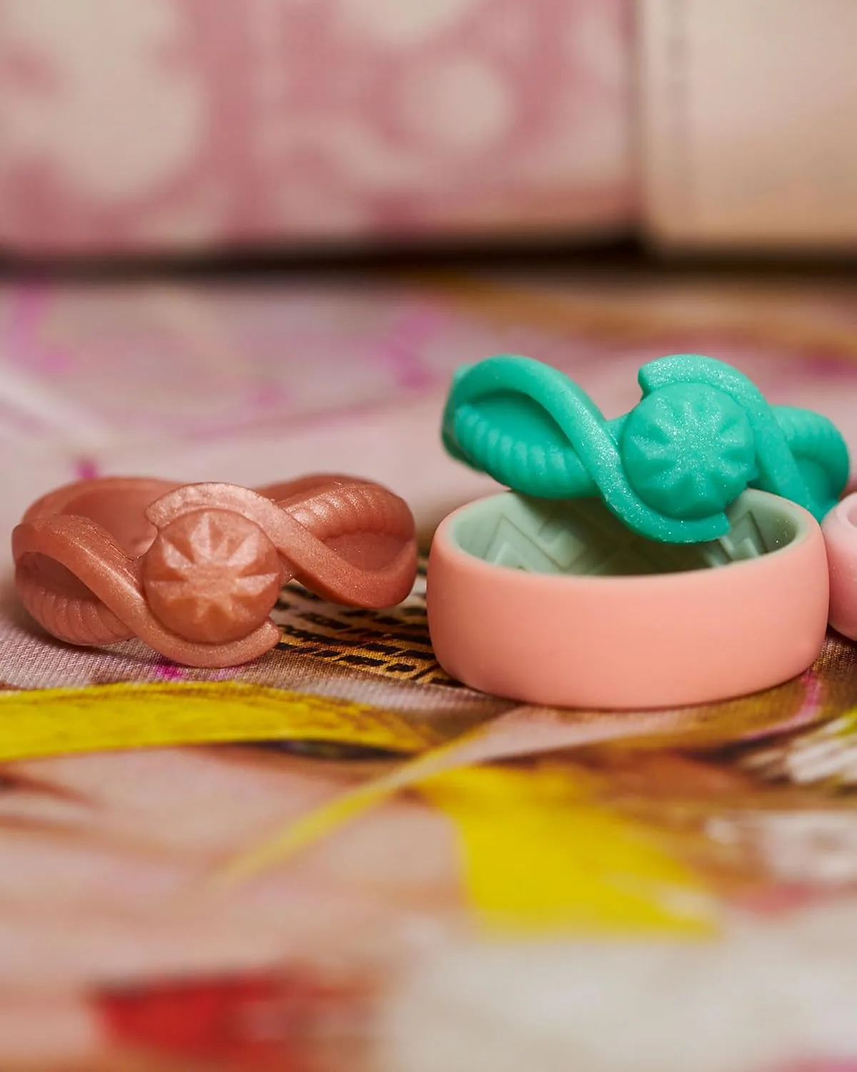 Rinfit Silicone Rings for Women - Rubber Ring Women - Bridal or Promise Rings - Round & Pear Silicone Wedding Bands - Patented Design