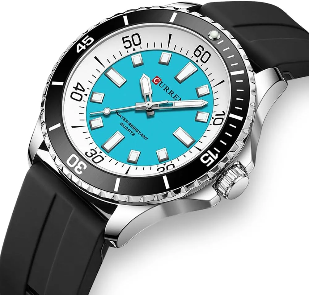 RNONDRY Classic Watches for Men Luxury Silicone Strap Military Army Sports Watch Analog Watch Men Luminous Waterproof Watches