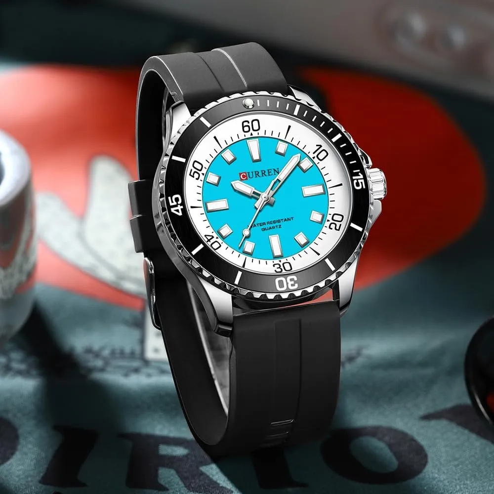 RNONDRY Classic Watches for Men Luxury Silicone Strap Military Army Sports Watch Analog Watch Men Luminous Waterproof Watches