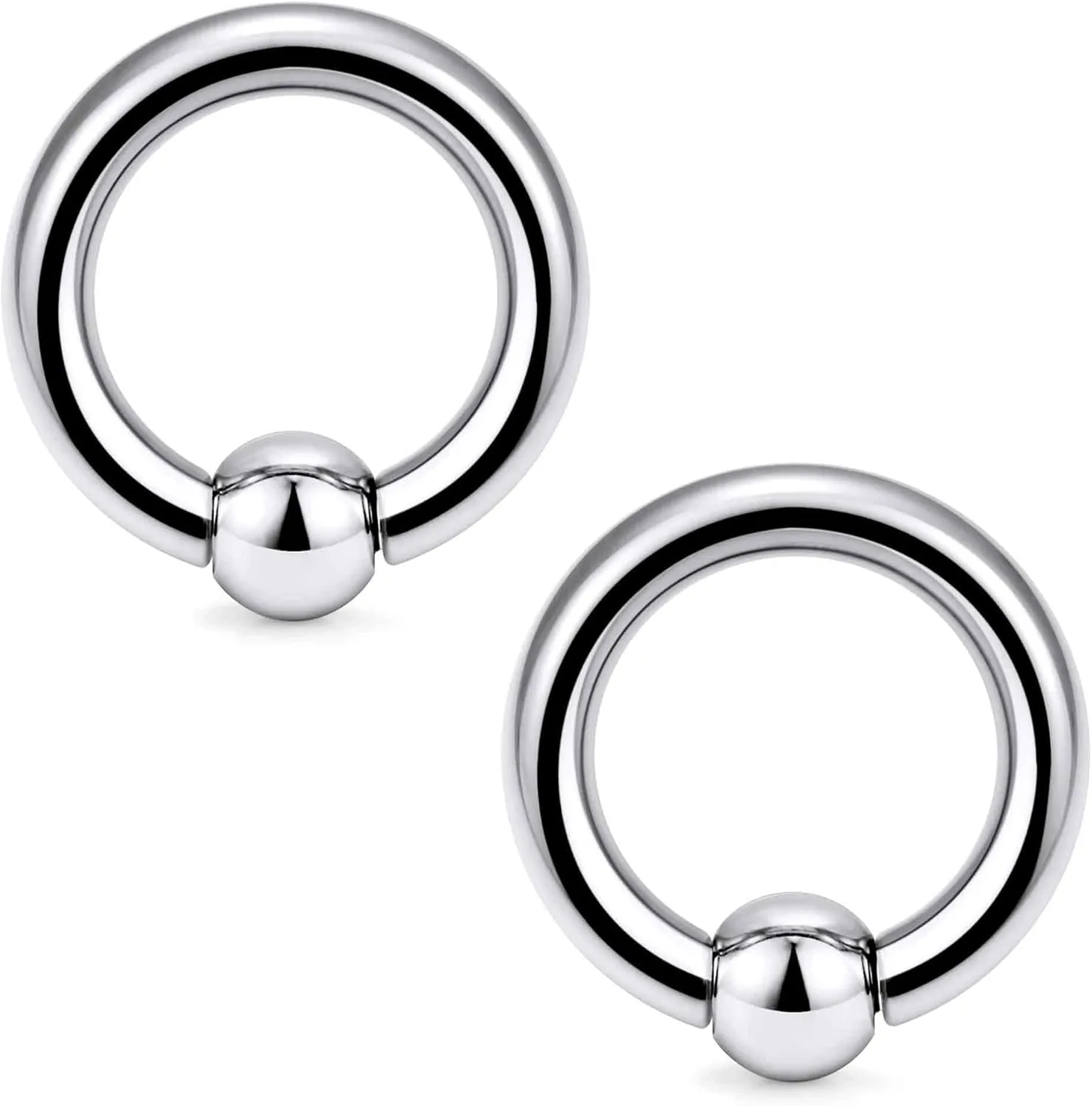 Ruifan Titanium Nose Rings Hoops Septum Rings Nose Clicker Ring Gauges PA Lip Tragus Helix Cartilage Daith Rook Sleeper Earring Body Piercing Jewerly for Women Men 20G 18G 16G 14G 8G 6G 4G 2G 6MM-19MM