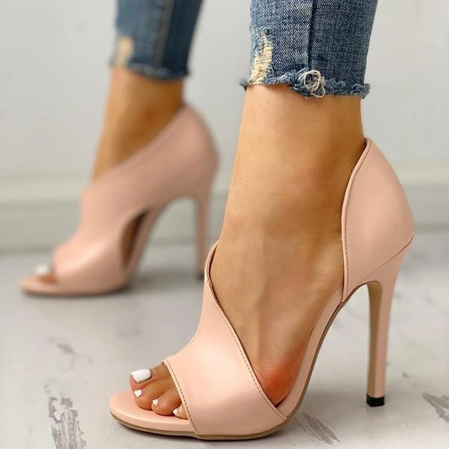 Sandals Women Open Toe Fish Mouth High Heeled Womens Sandals Party Dress Pumps Shoes Outdoor Fashion Sandals