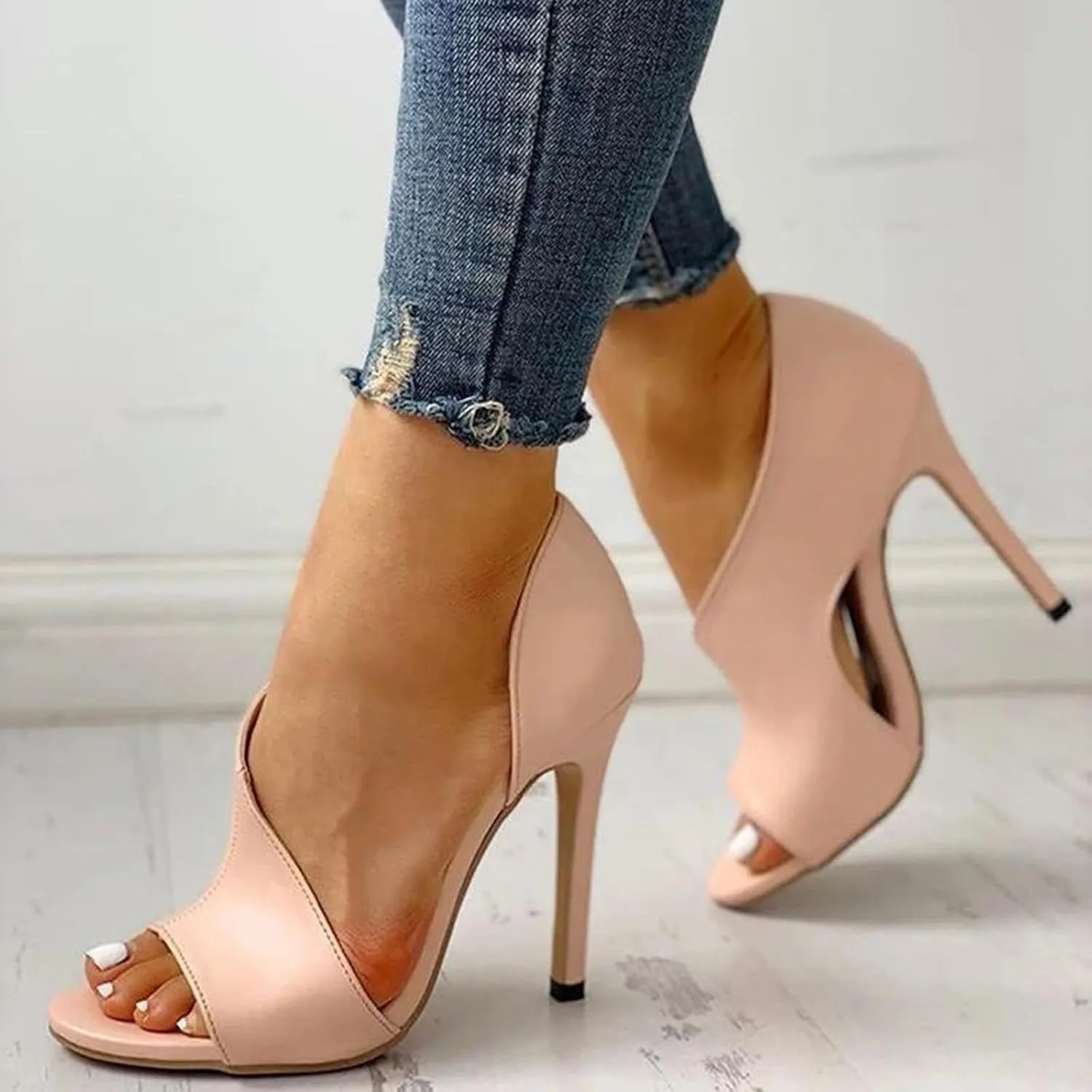 Sandals Women Open Toe Fish Mouth High Heeled Womens Sandals Party Dress Pumps Shoes Outdoor Fashion Sandals
