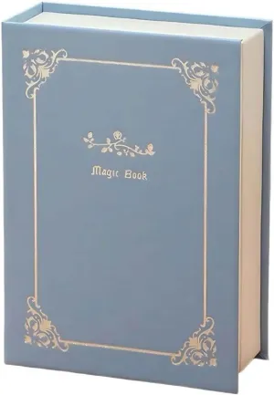 Secret Book Jewelry Organizer BoxHidden Travel Case for Necklaces & Rings,Plush Velvet Lining - Sleek Trick to Hide Treasures on Your Shelf! (Magic Book for Women & Bookworms!) (Blue)