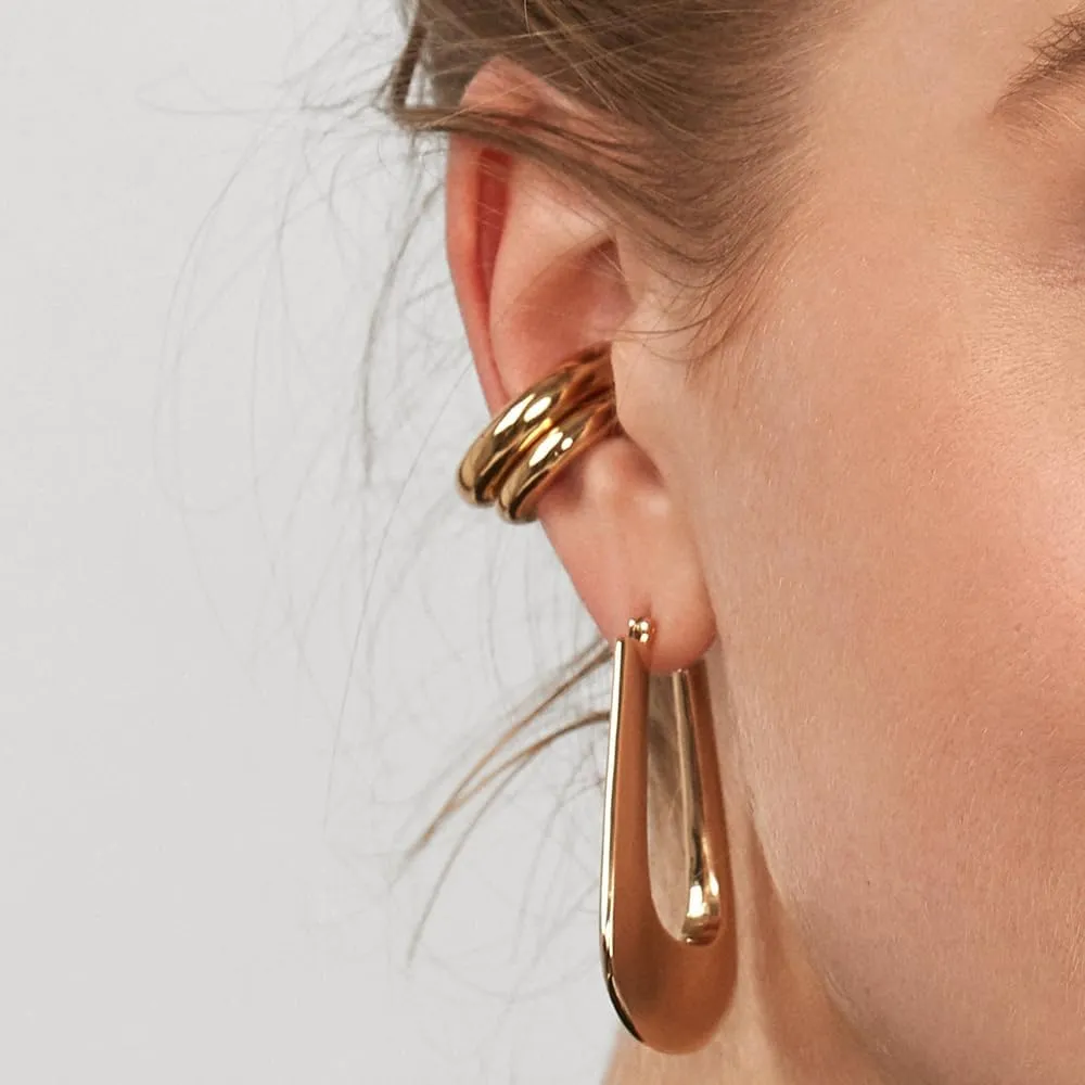 Silver Ear Cuffs for Women Non Piercing Cubic Zirconia Sparkling Huggie Ear Cuff Earrings Gold Cuff Fake Earrings Cartilage Earrings