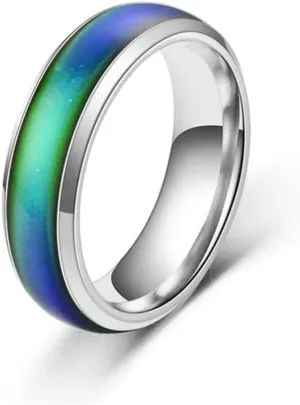Silver Rings Changing Color Rings Stainless Ring Mood Emotion Feeling Temperature Rings for Women Men Couples Rings Tone Fine Jewelry Gift Silver Rings for Women