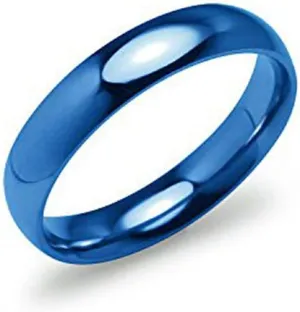 SILVERLINE JEWELRY 4mm High Polished Silver/Yellow Gold/Rose Gold/Black/Blue Tone Stainless Steel Ring for Men Women Wedding Bands Mirror Polished Comfort Fit Size 5-14