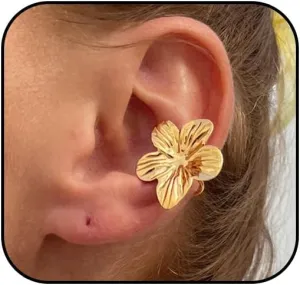 Starfish Shell Ear Cuffs for Women Non Piercing Trendy Summer Earrings Lightweight Beach Jewelry Sun Moon Flower Design Perfect for Vacation Party