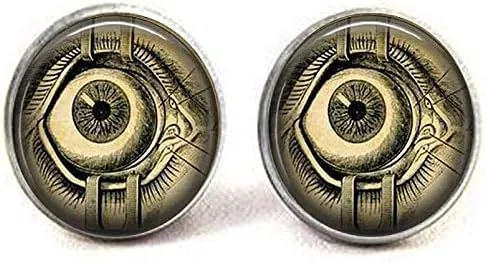 Steampunk Cufflinks Human Anatomy Eyeball Cufflinks Evil Eye Science Medical Art Cufflinks
