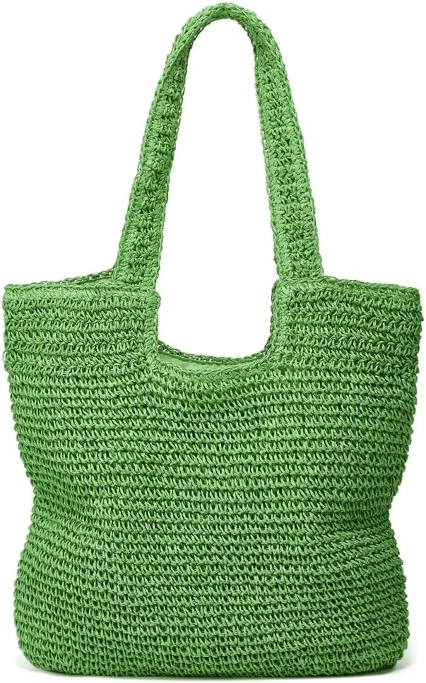 Straw Beach Tote Bag Hobo Bags Women Vintage Everything Summer Shoulder Beach Bag Cute Purse Work Travel Handbag 2025