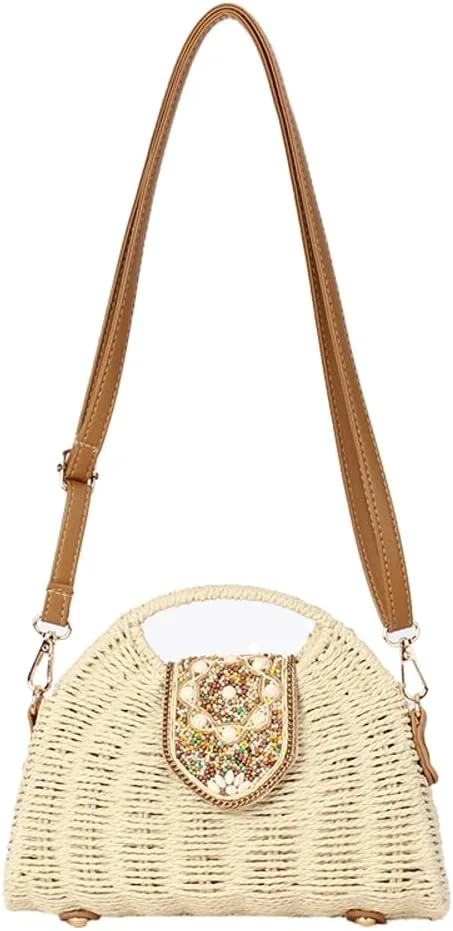 Straw Clutch Purse for Women Summer Beach Bag Shoulder Crossbody Purse Designer Evening Handbags Party Wedding 2025