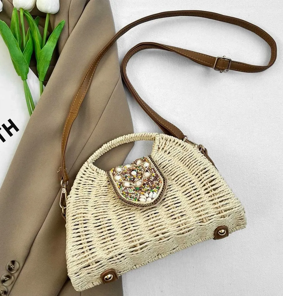 Straw Clutch Purse for Women Summer Beach Bag Shoulder Crossbody Purse Designer Evening Handbags Party Wedding 2025