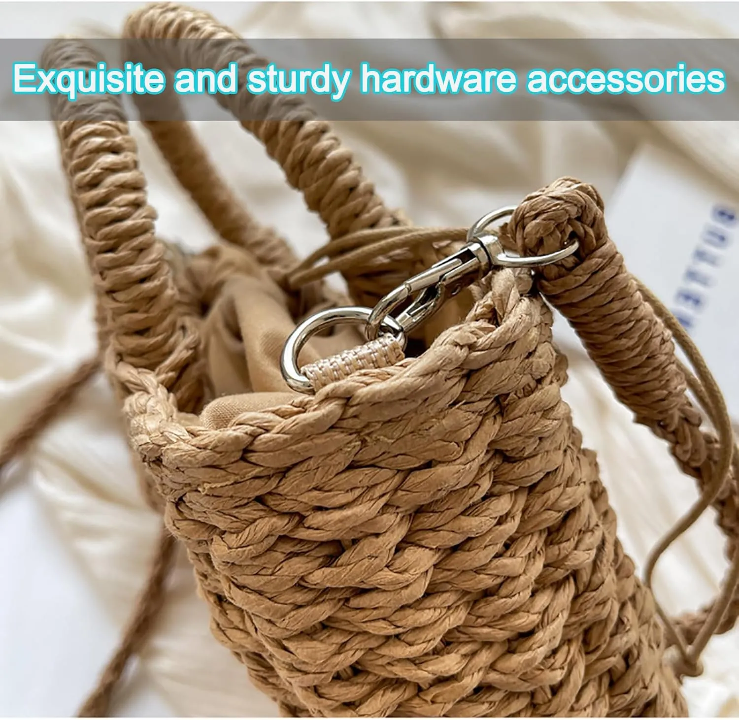Summer Straw Beach Handbag Womens Woven Crossbody Top Handle Satchel Handwoven Straw Rattan Woven Tote Travel Shoulder Bag
