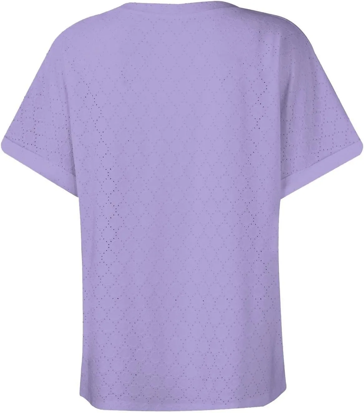 Summer Tops for Women Trendy 2025 Short Sleeve V Neck Eyelet Shirts Dressy Casual Loose Ladies Blouses Going Out