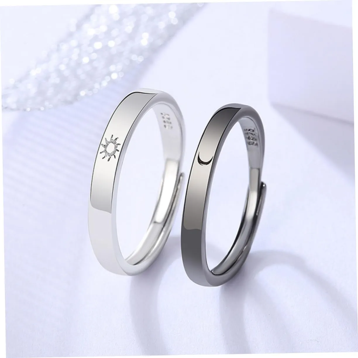 Sun Moon Couple Ring Rings Couples Ring Moon Ring Jewelry for Women Alloy
