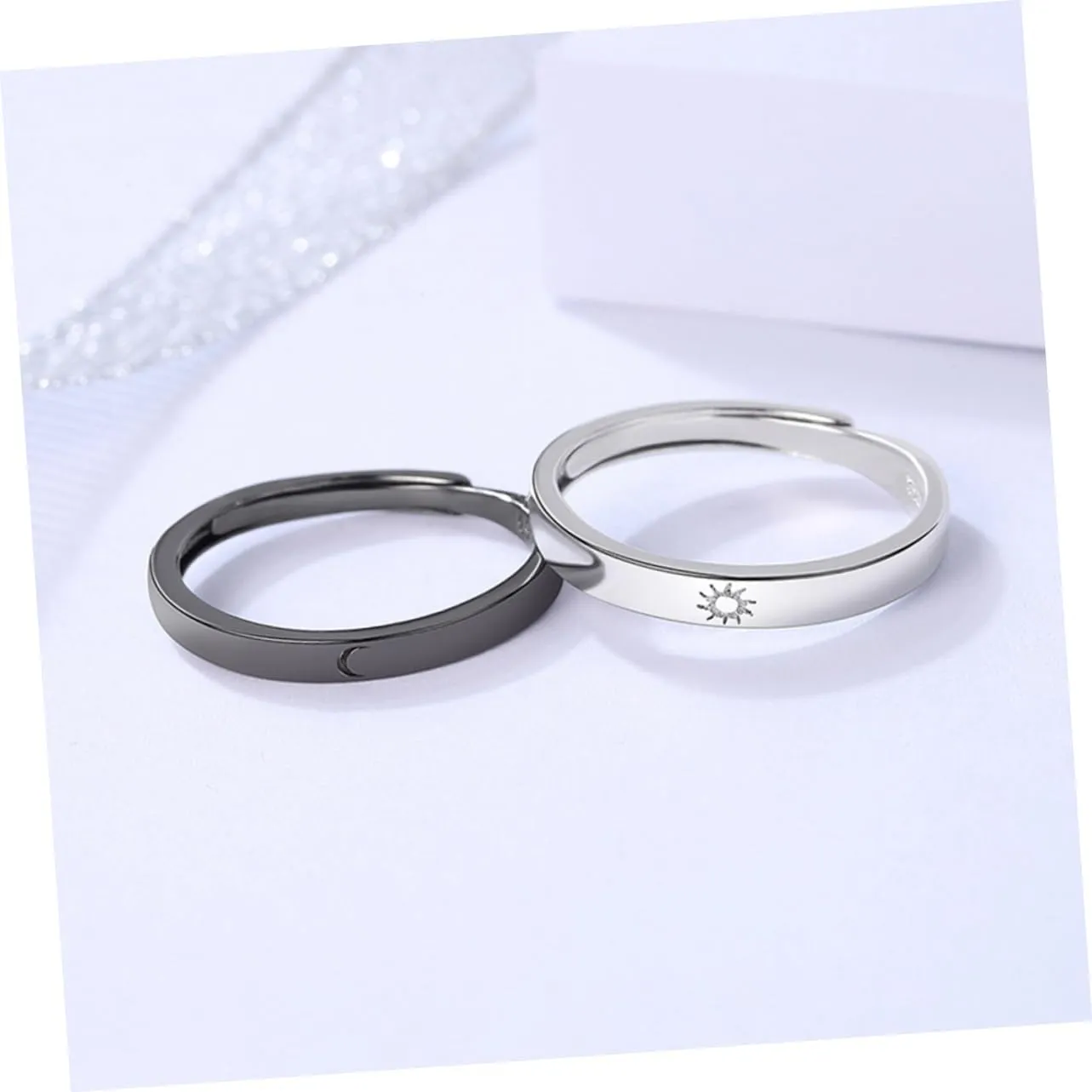 Sun Moon Couple Ring Rings Couples Ring Moon Ring Jewelry for Women Alloy