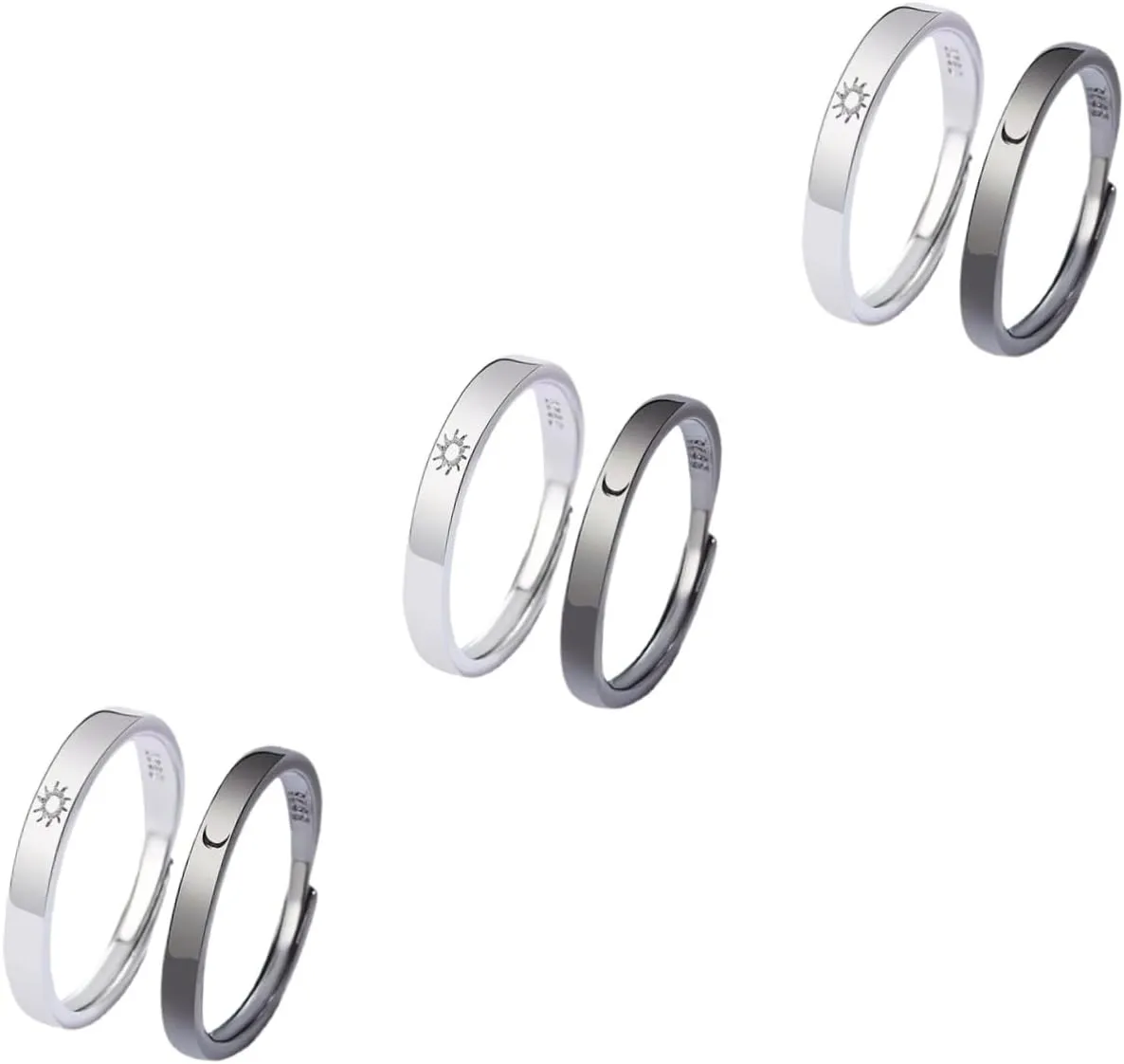 Sun Moon Couple Ring Rings Couples Ring Moon Ring Jewelry for Women Alloy
