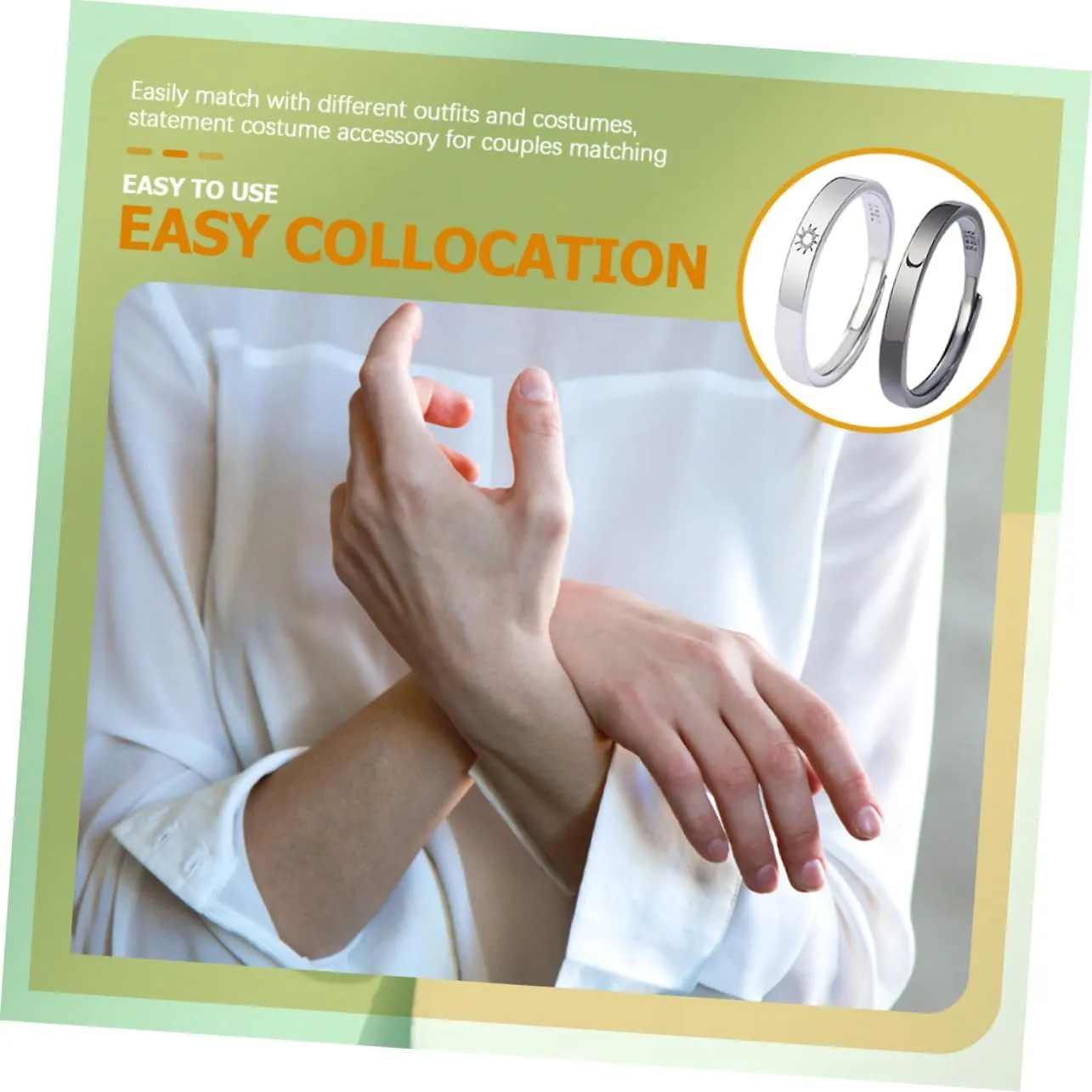 Sun Moon Couple Ring Rings Couples Ring Moon Ring Jewelry for Women Alloy