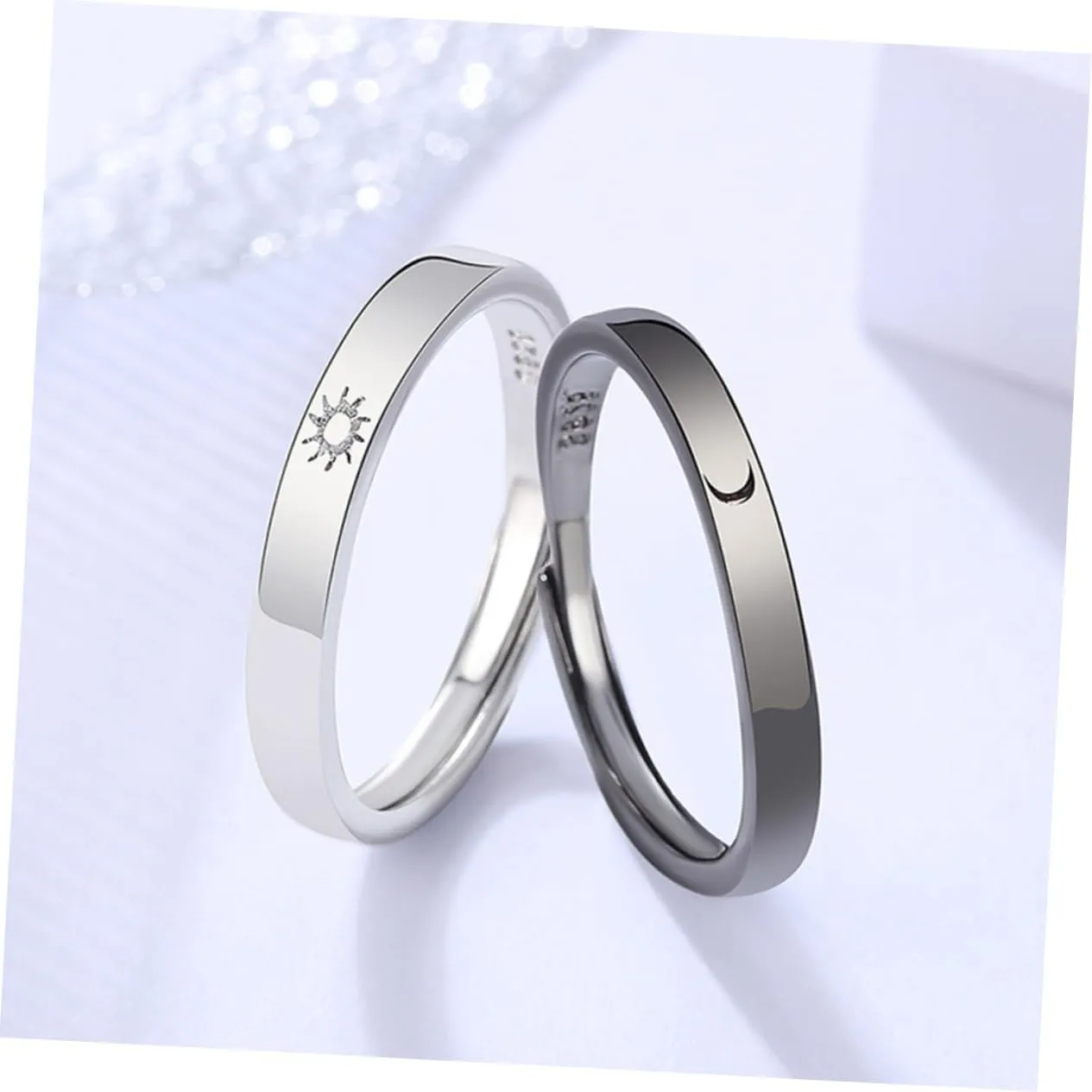 Sun Moon Couple Ring Rings Couples Ring Moon Ring Jewelry for Women Alloy