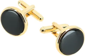 Sutton Round Genuine Onyx Cufflinks