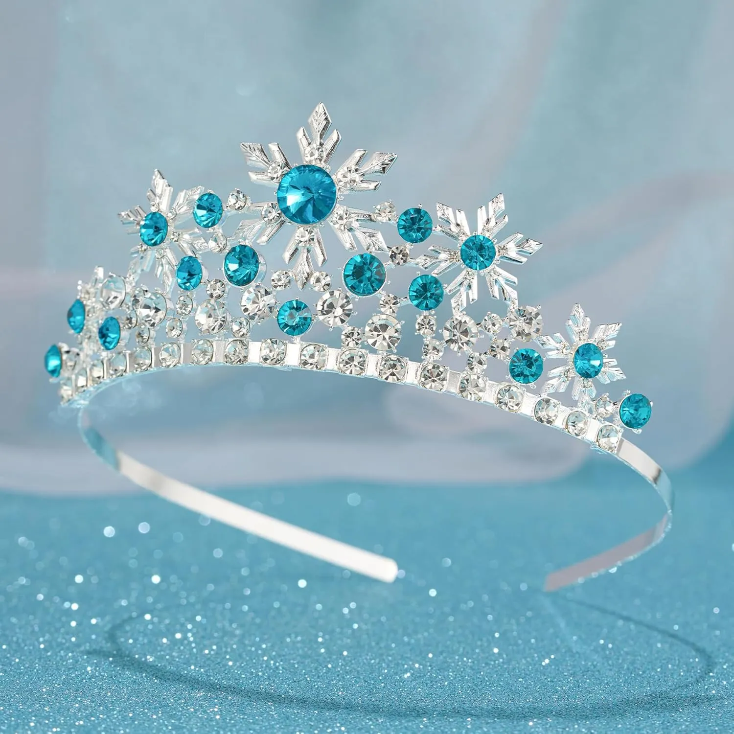 SWEETV Princess Tiara for Little Girls,Tiara Crown Headband Birthday Party Prom Costume Accessories Gift Toddler Kids Baby