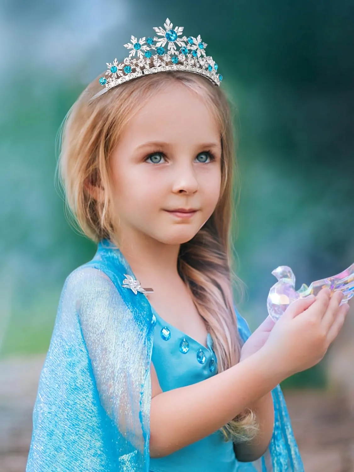 SWEETV Princess Tiara for Little Girls,Tiara Crown Headband Birthday Party Prom Costume Accessories Gift Toddler Kids Baby