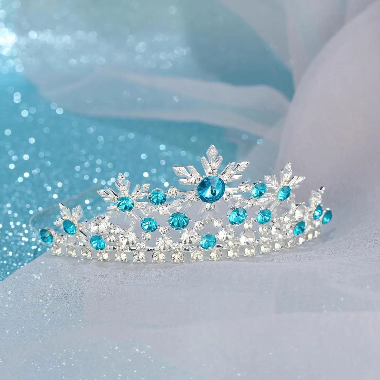 SWEETV Princess Tiara for Little Girls,Tiara Crown Headband Birthday Party Prom Costume Accessories Gift Toddler Kids Baby