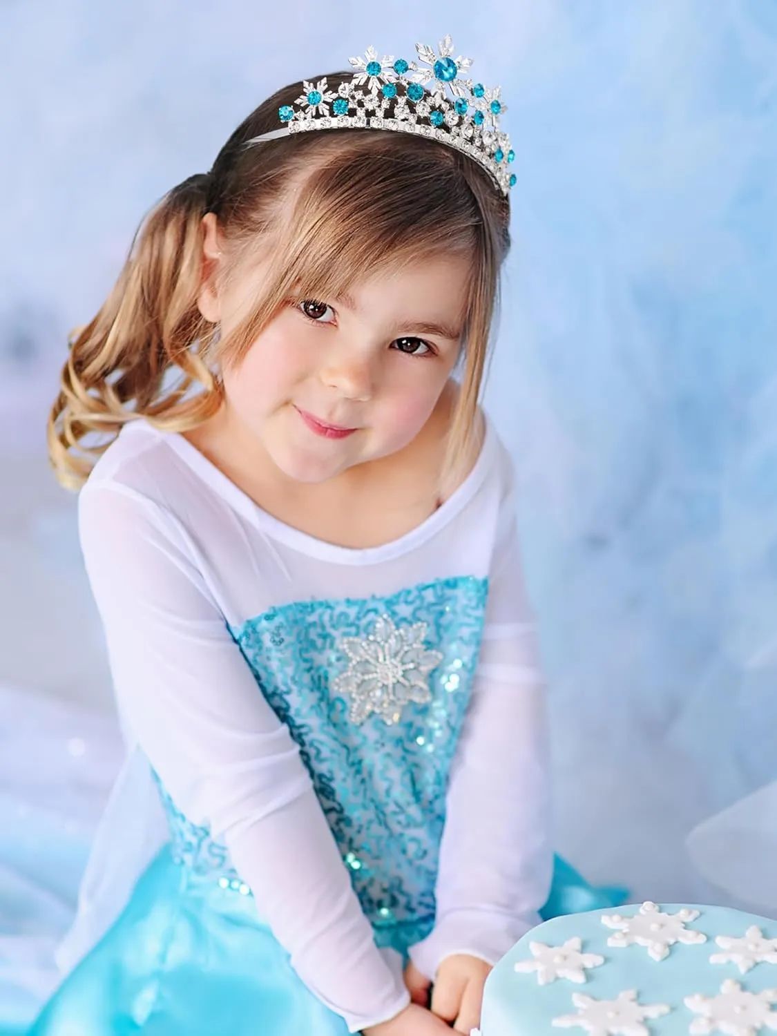 SWEETV Princess Tiara for Little Girls,Tiara Crown Headband Birthday Party Prom Costume Accessories Gift Toddler Kids Baby