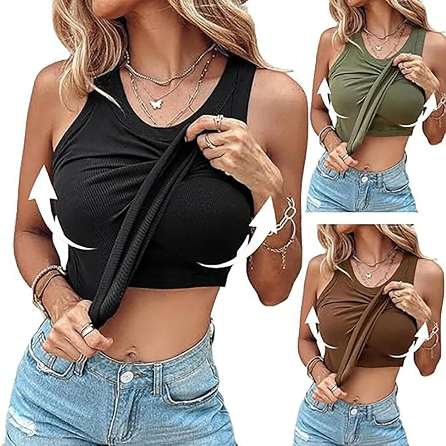 Tank Tops with Built in Bras, Built in Bra Tank Tops for Women, Built in Bra Tops for Women,Sports Padded Cami