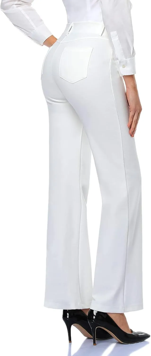 Tapata Women's 28''/30''/32''/34'' Stretchy Bootcut Dress Pants with Pockets Tall, Petite, Regular for Office Work Business