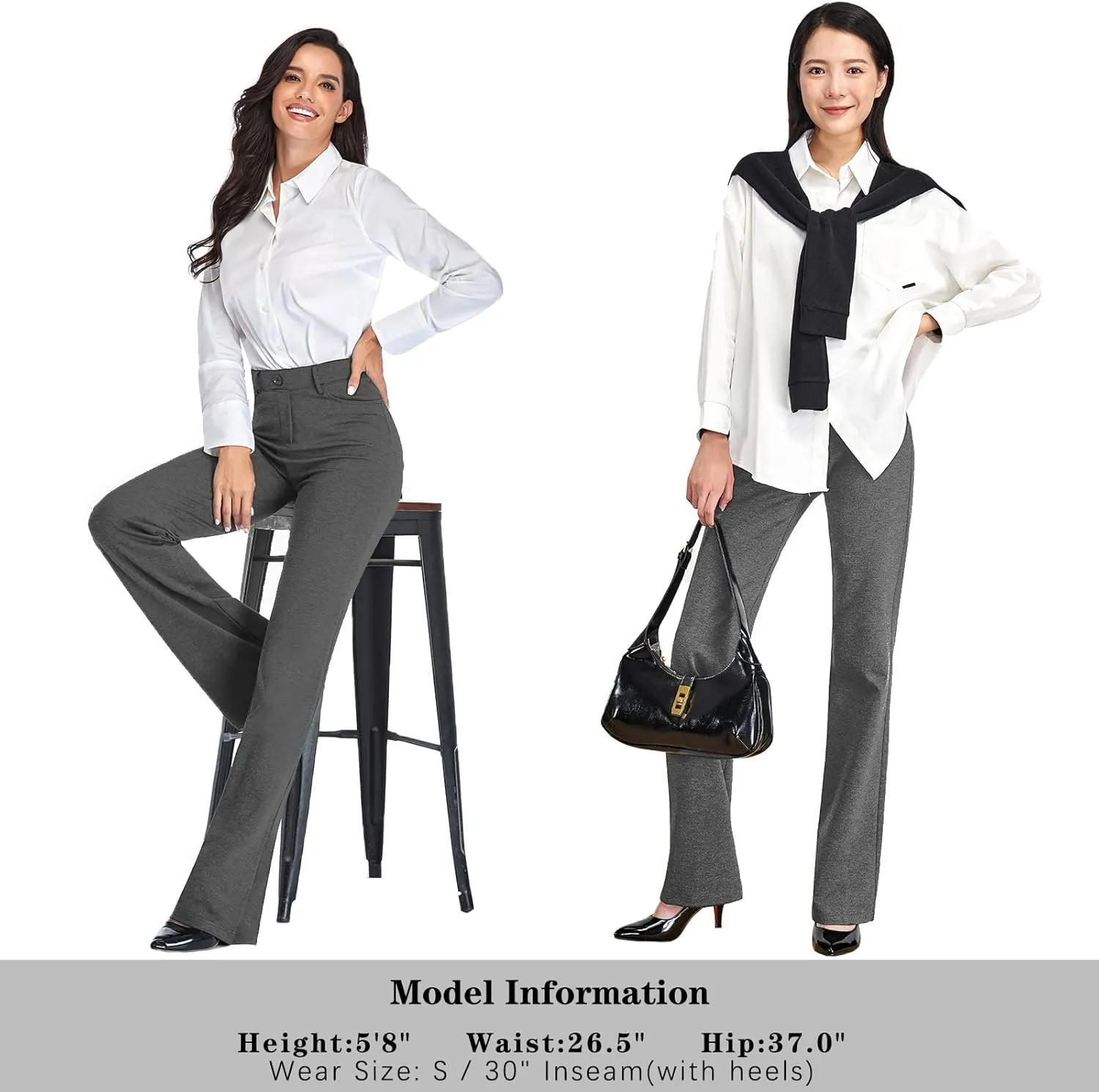 Tapata Women's 28''/30''/32''/34'' Stretchy Bootcut Dress Pants with Pockets Tall, Petite, Regular for Office Work Business