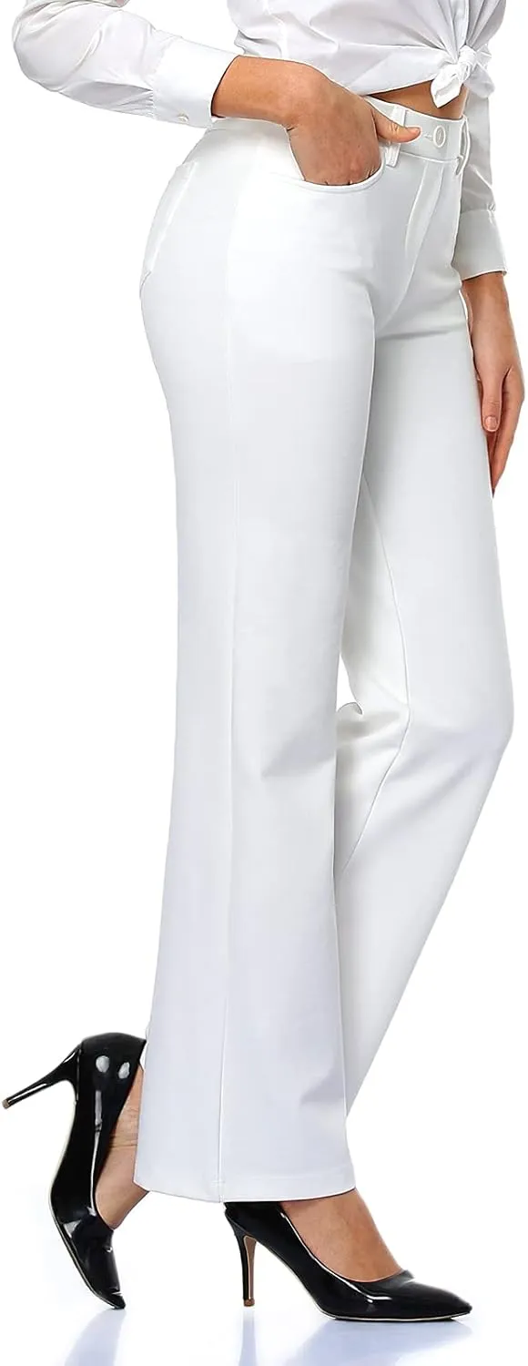 Tapata Women's 28''/30''/32''/34'' Stretchy Bootcut Dress Pants with Pockets Tall, Petite, Regular for Office Work Business