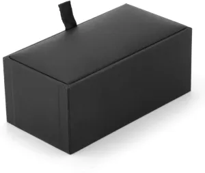 Teensery Black PU Leather Box Empty Cufflinks Display Flip Case Portable Organizer Jewelry Gift Box for Men