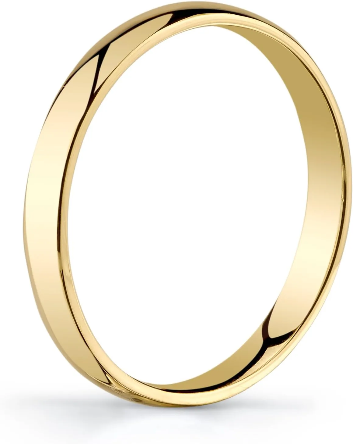 Tesori & Co 10k Yellow or White or Rose Gold Light Comfort Fit 3mm Wedding Band