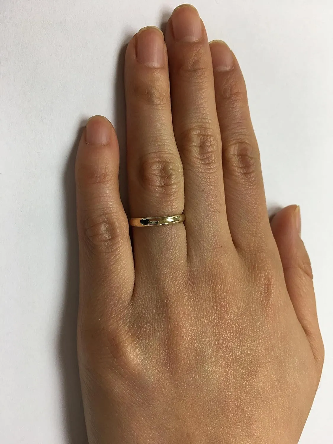 Tesori & Co 10k Yellow or White or Rose Gold Light Comfort Fit 3mm Wedding Band