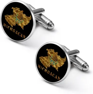 Themed Men's Cuff Links,Patriotic Graphics Classic Shirts Cufflinks Black Alloy Cuff Links for Gifts Wedding Business-5