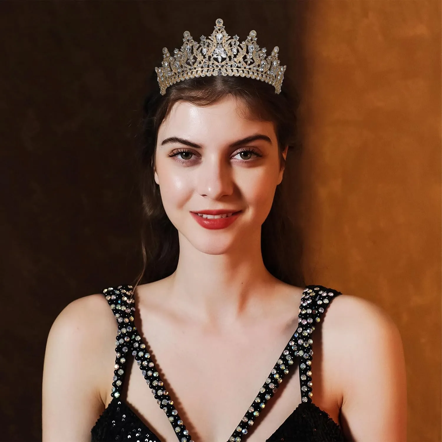 Tiaras and Crowns for Women,Crystal Wedding Tiara for Women Royal Queen Crown Headband Metal Princess Tiara for Bride Birthday Prom