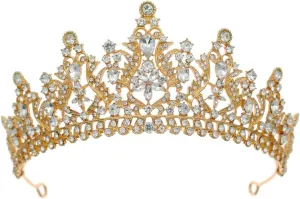 Tiaras and Crowns for Women,Crystal Wedding Tiara for Women Royal Queen Crown Headband Metal Princess Tiara for Bride Birthday Prom